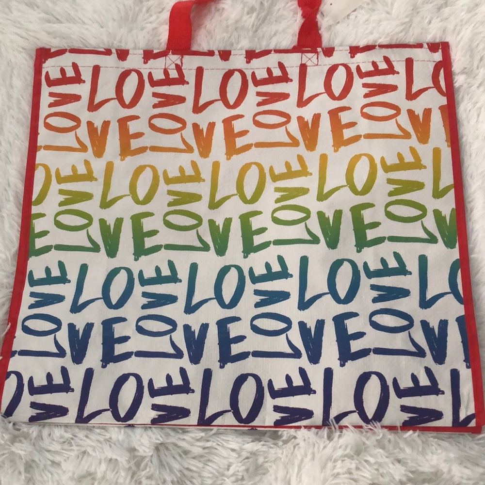 Reusable Shopping Bag LOVE Rainbow 🌈 Design NWT